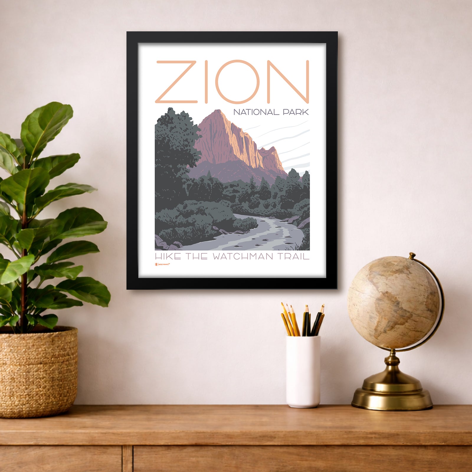Zion National Park Watchman Trail Print