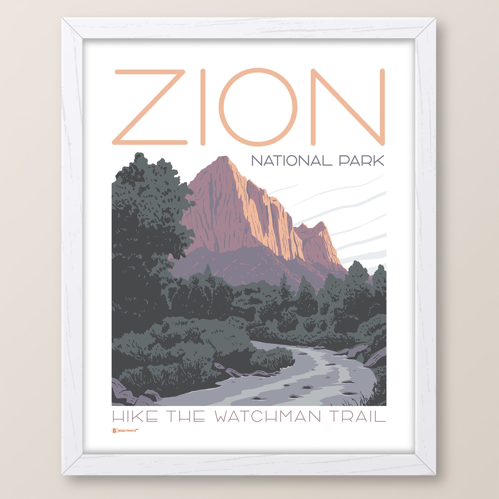 Zion National Park Watchman Trail Print