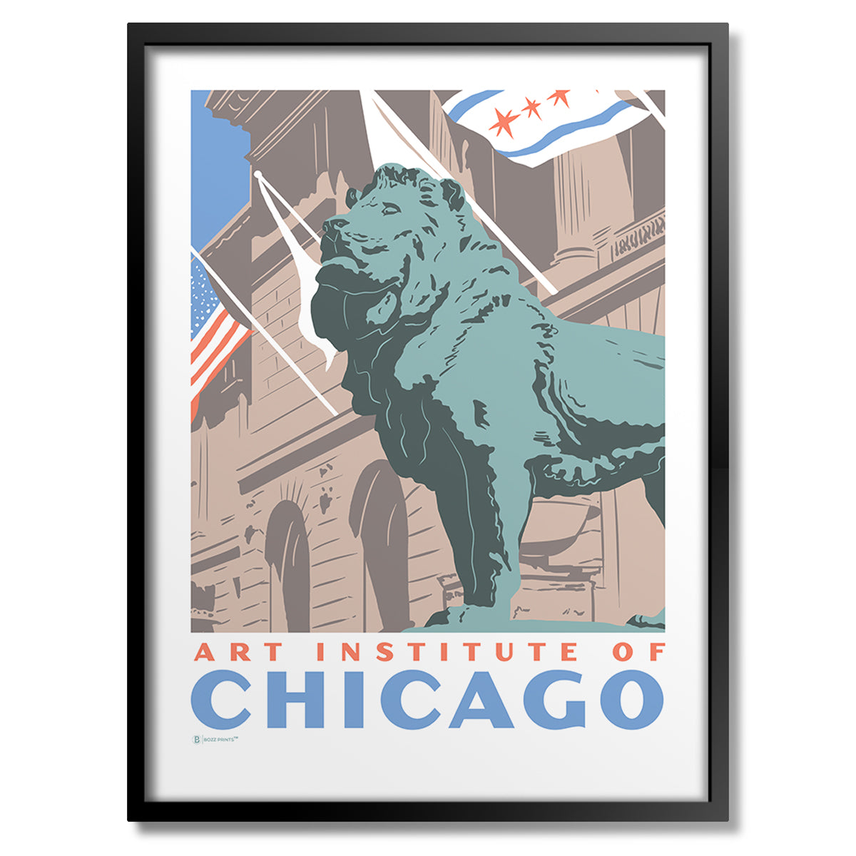 Art Institute of Chicago Lion Print