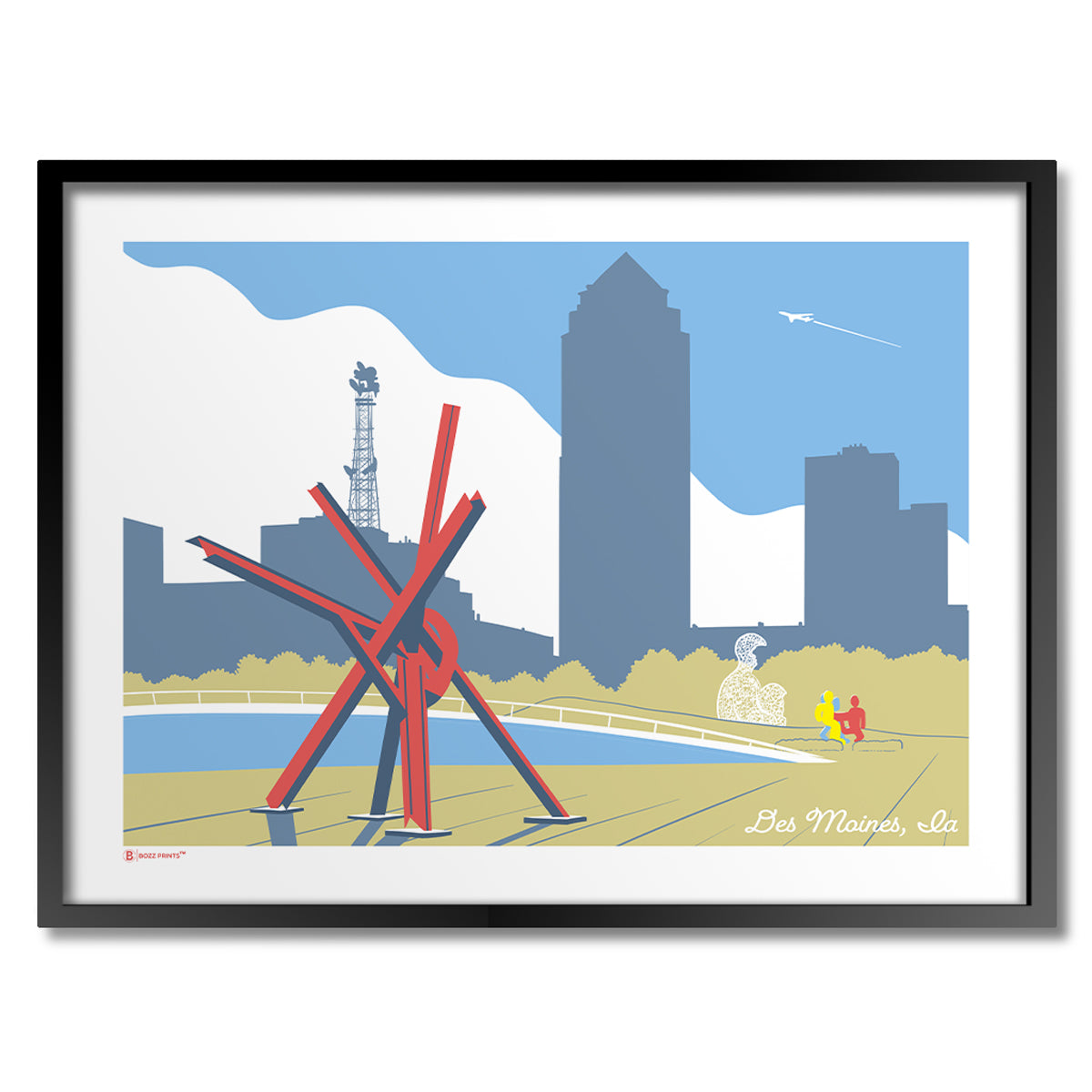 Colorful Des Moines Print