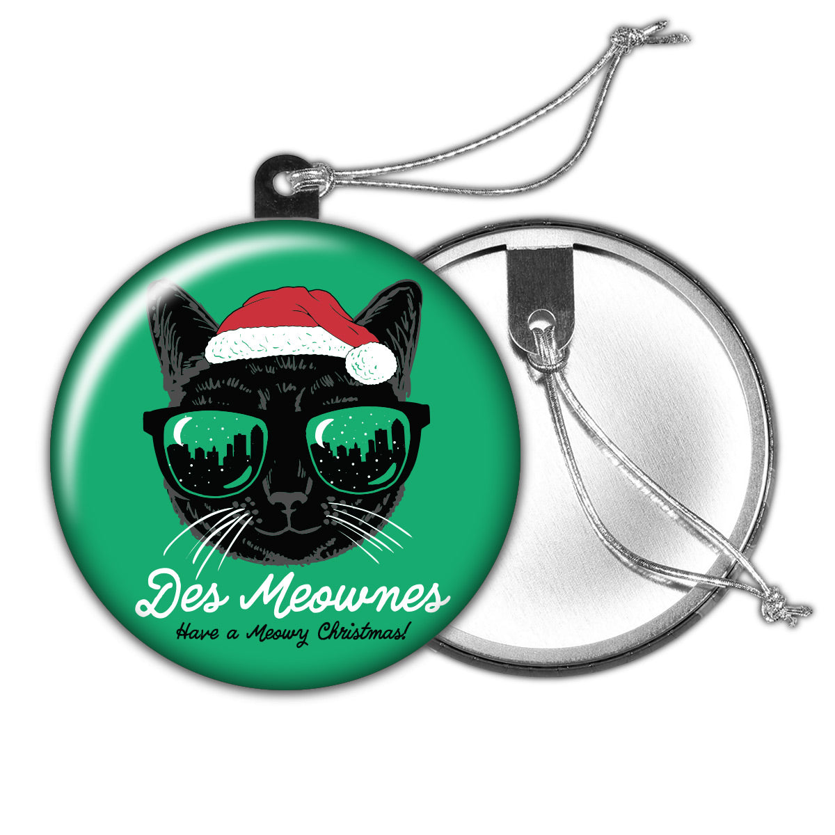 Des Meownes Meowy Christmas Holiday Ornament