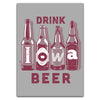 Drink Iowa Beer Greeting Card - Bozz Prints