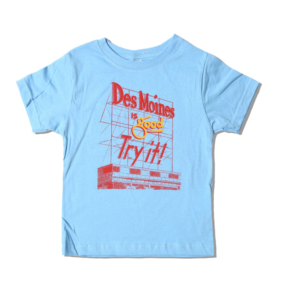 Des Moines Colonial Sign Kids T-Shirt - Bozz Prints