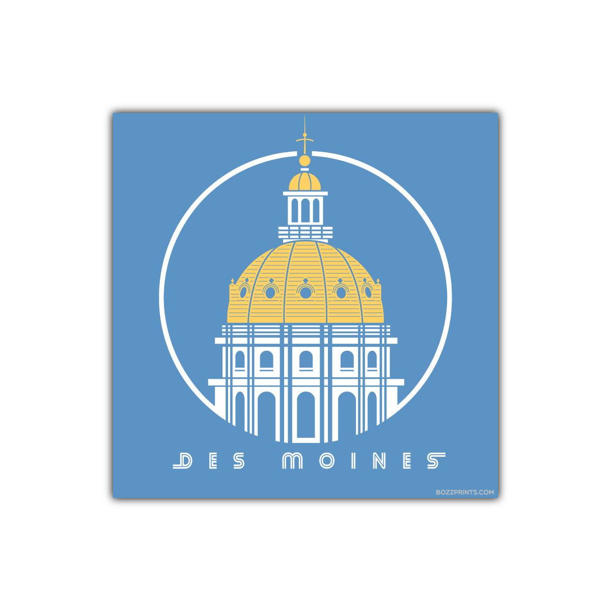 Des Moines Capitol Icon - Bozz Prints