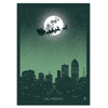 Des Moines Holiday Moon Greeting Card - Bozz Prints
