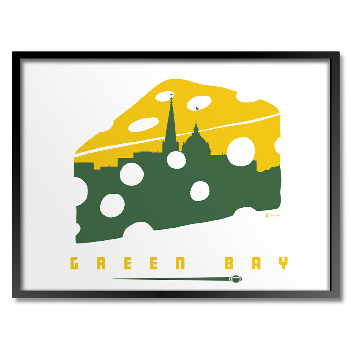 Green Bay Football Print - Bozz Prints