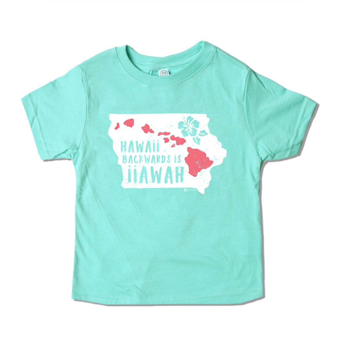 Hawaii Backwards is Iiawah Kids Seafoam T-Shirt - Bozz Prints