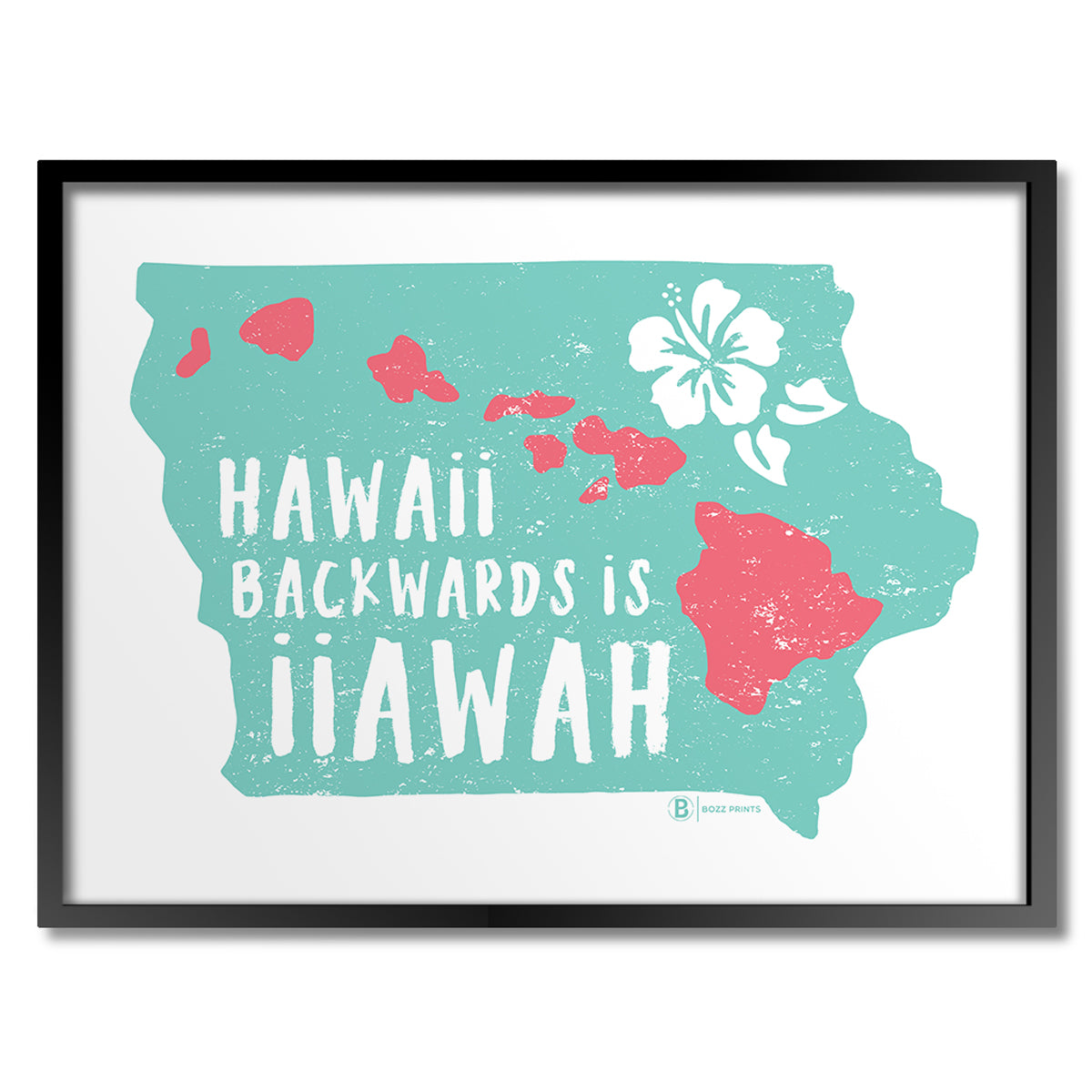 Hawaii Backwards is Iiawah Print - Bozz Prints