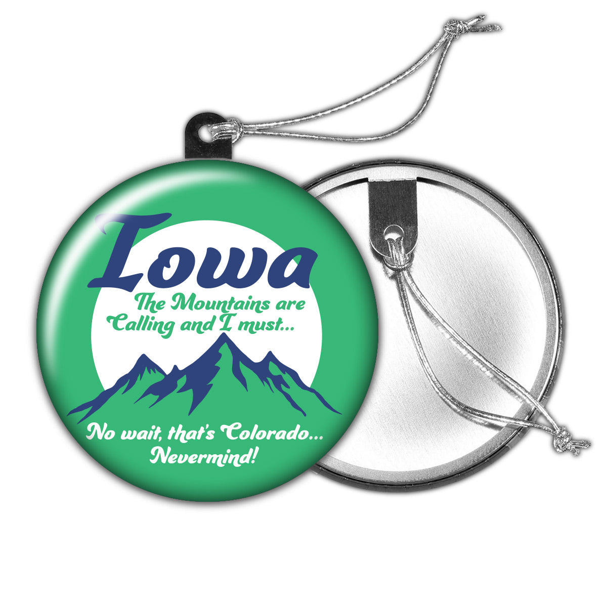 Iowa Mountains are Calling Ornament - Bozz Prints