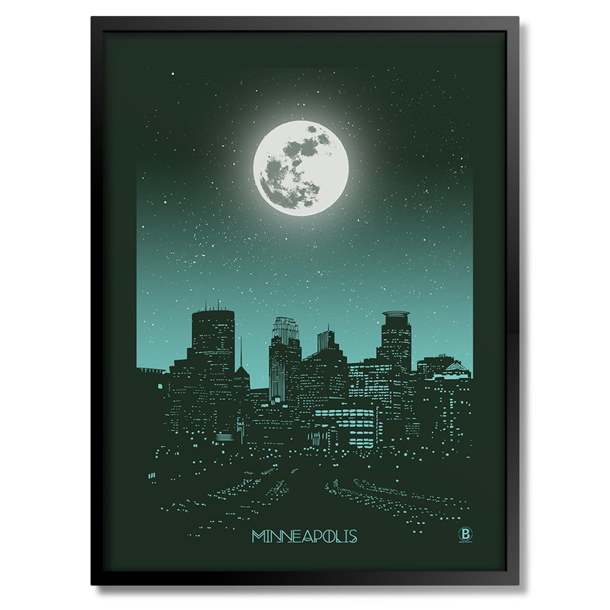 Minneapolis Moon Print - Bozz Prints