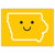 Smiley Face Iowa Greeting Card - Bozz Prints