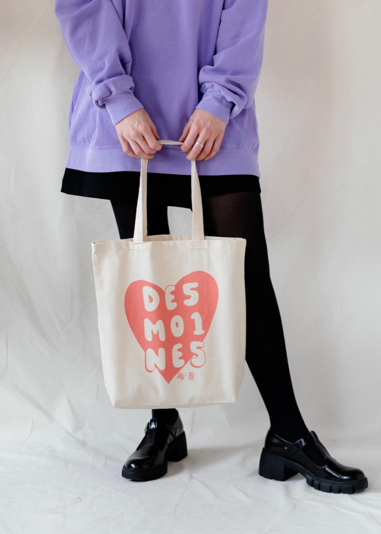 Des Moines 515 Heart Tote Bag