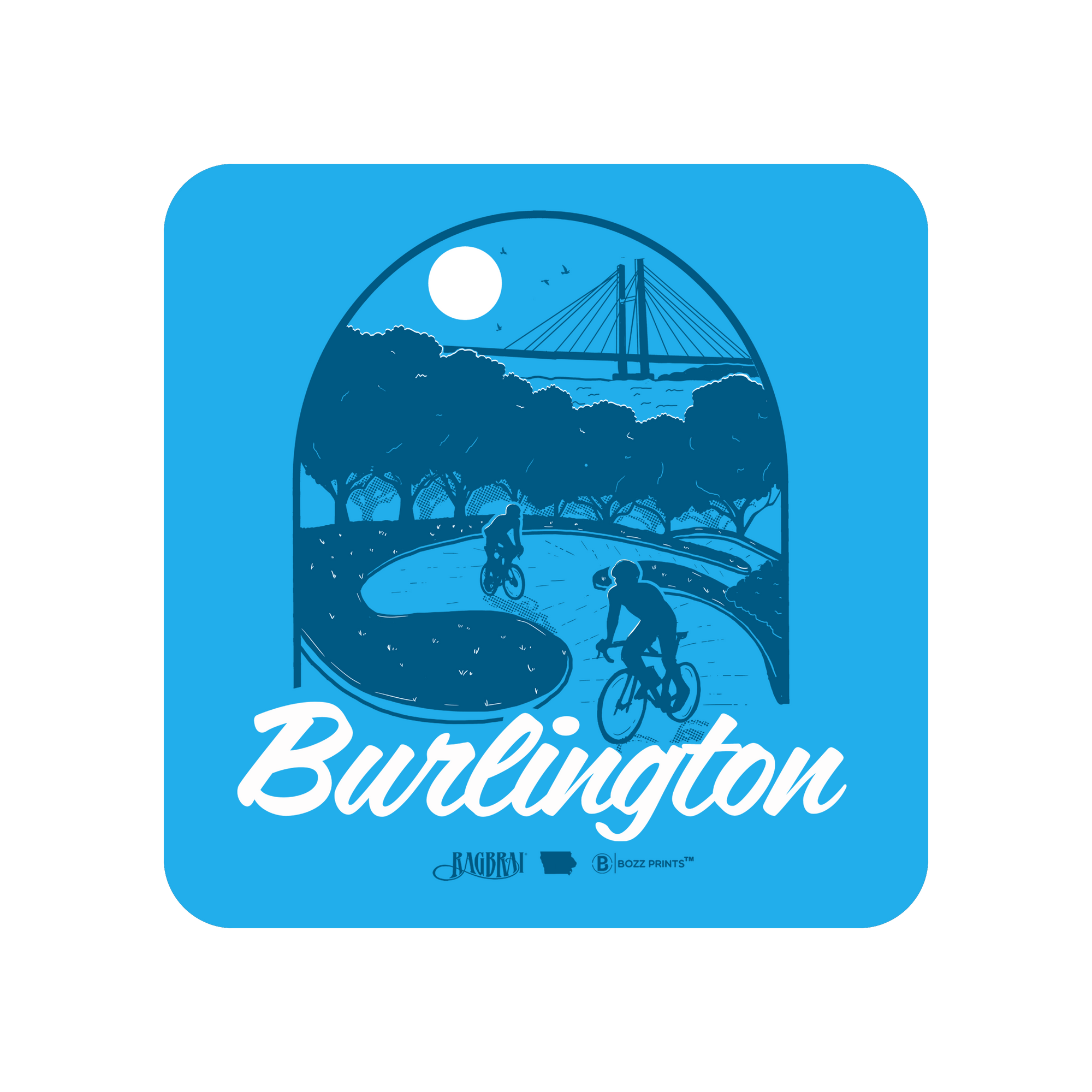 Burlington RAGBRAI LI Sticker