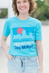 Des Moines Basics Aqua T-Shirt