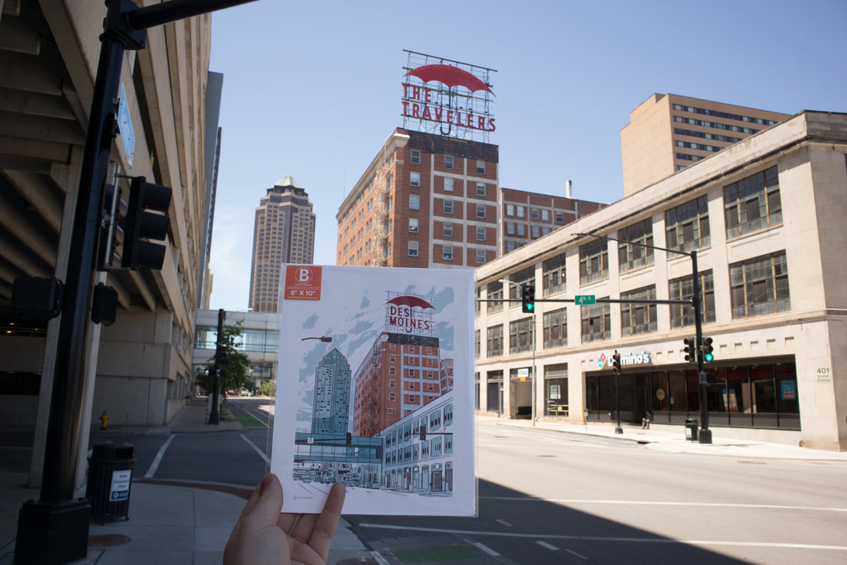 Des Moines Umbrella Print