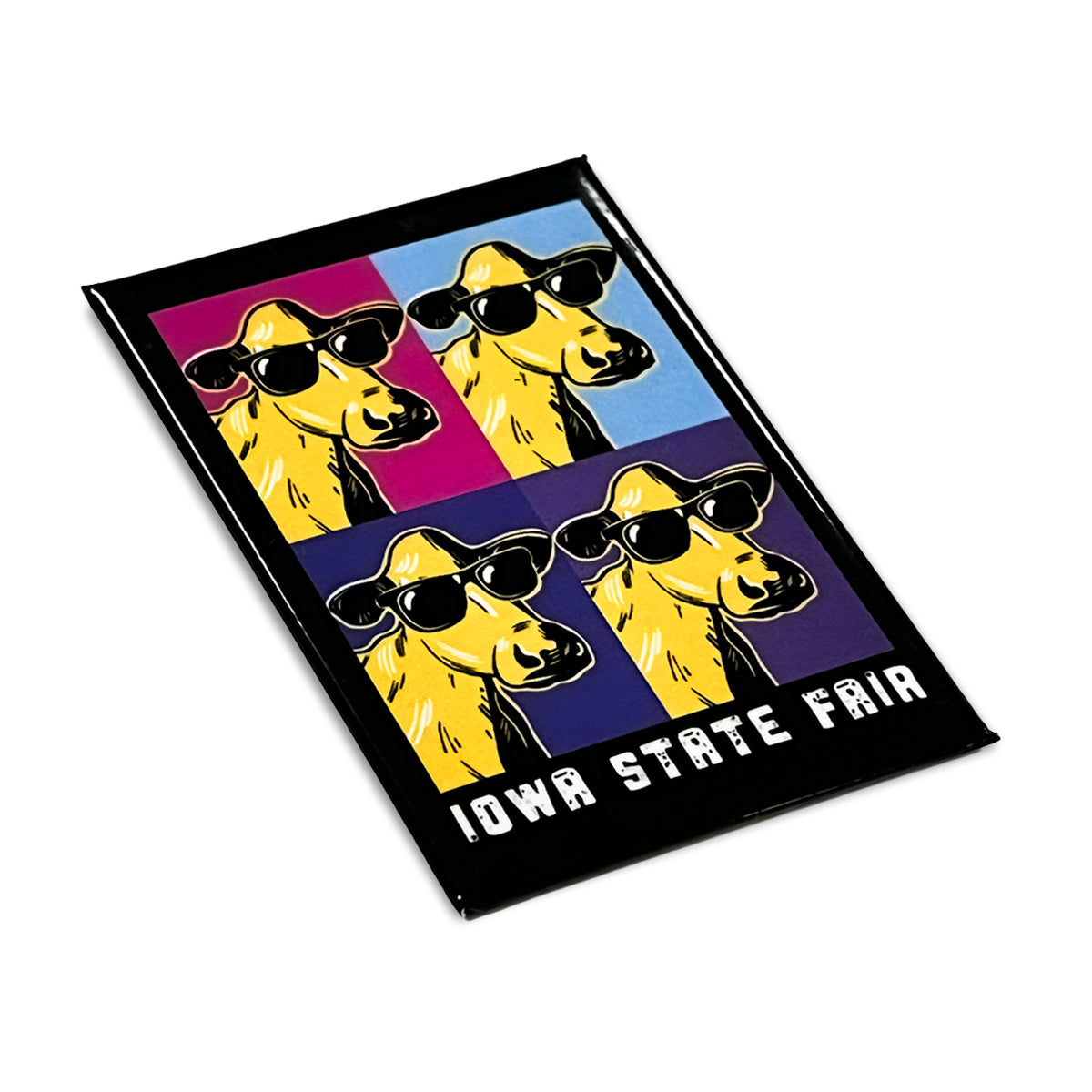 Iowa State Fair Butter Cow Pop Art Hard Magnet