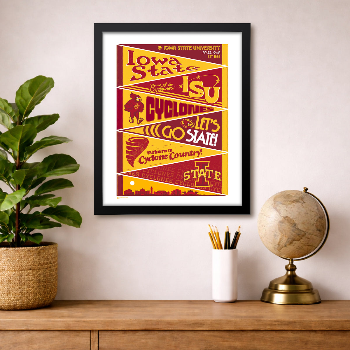 Iowa State University Pennants Print