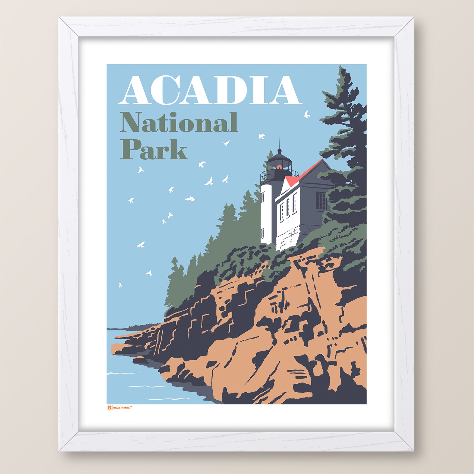 Acadia National Park Bass Harbor Lighthouse Print