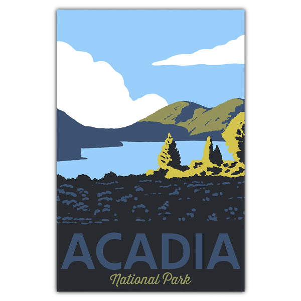 Acadia National Park Jordan Pond Maine Postcard - Bozz Prints