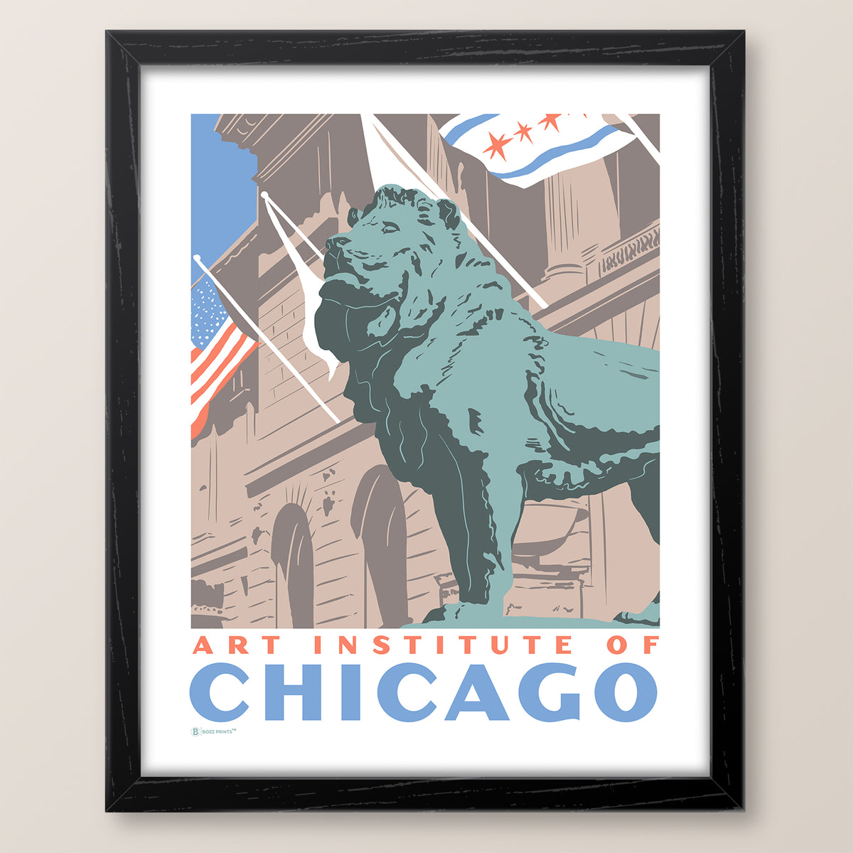 Art Institute of Chicago Lion Print