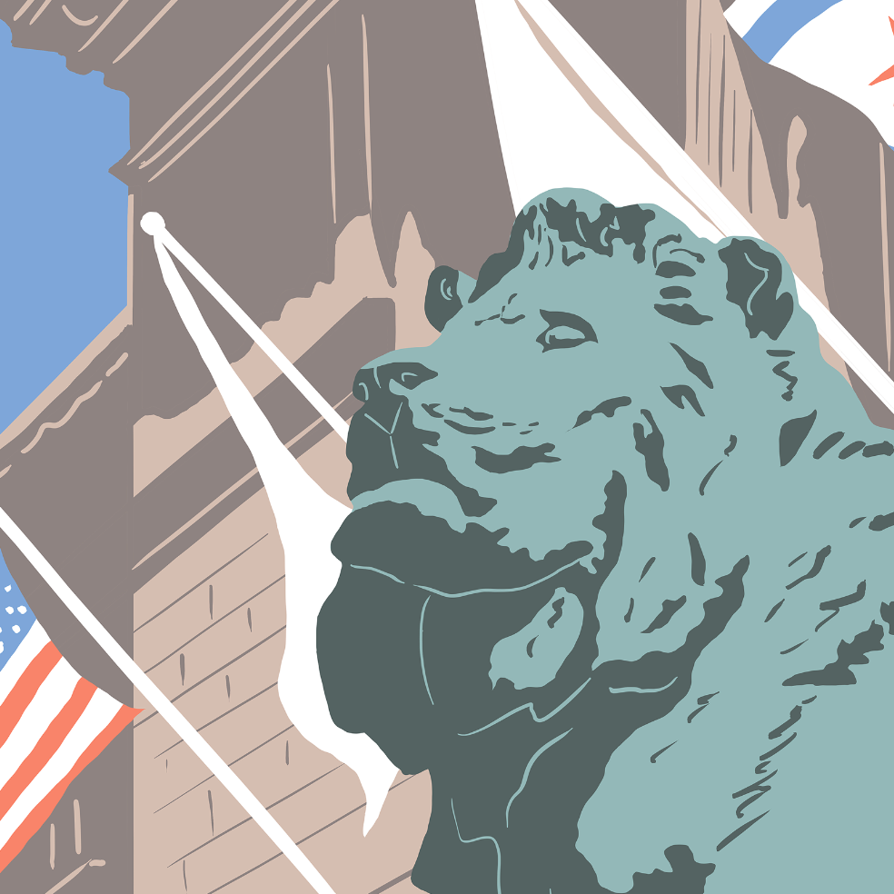 Art Institute of Chicago Lion Print