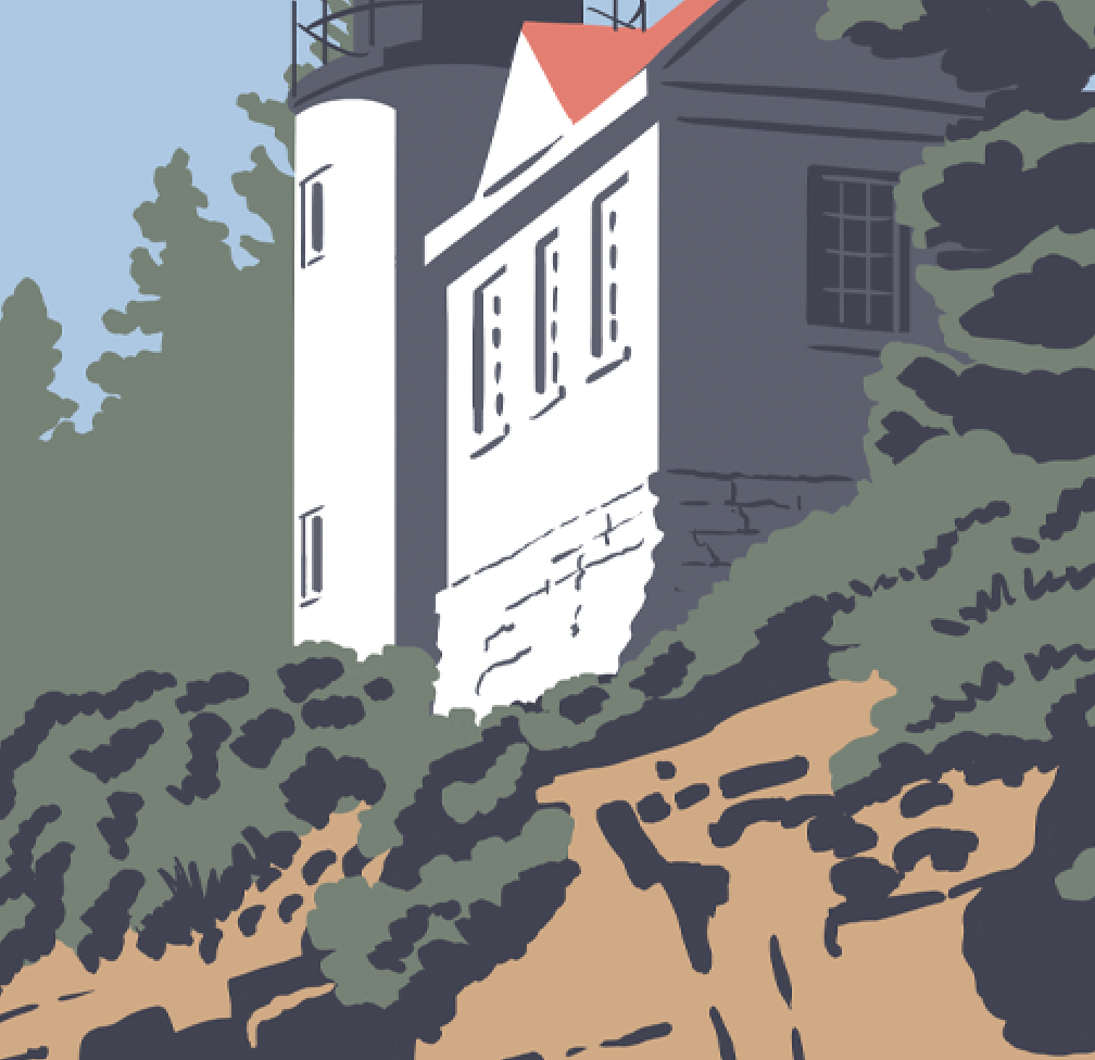 Acadia National Park Bass Harbor Lighthouse Print