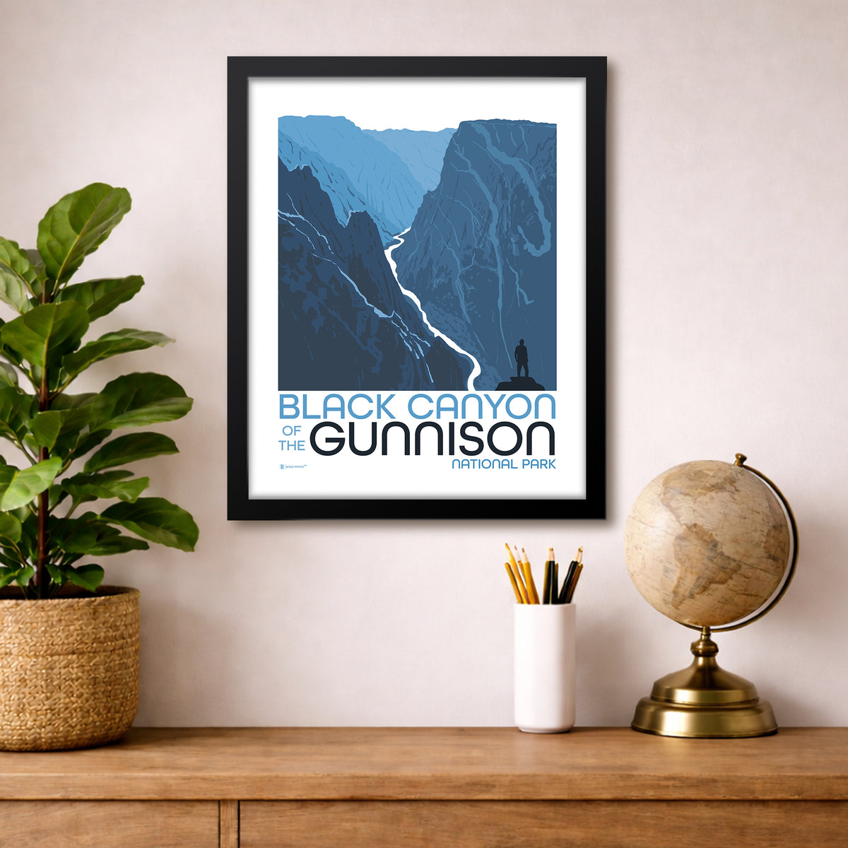 Black Canyon of The Gunnison National Park Painted Wall Print