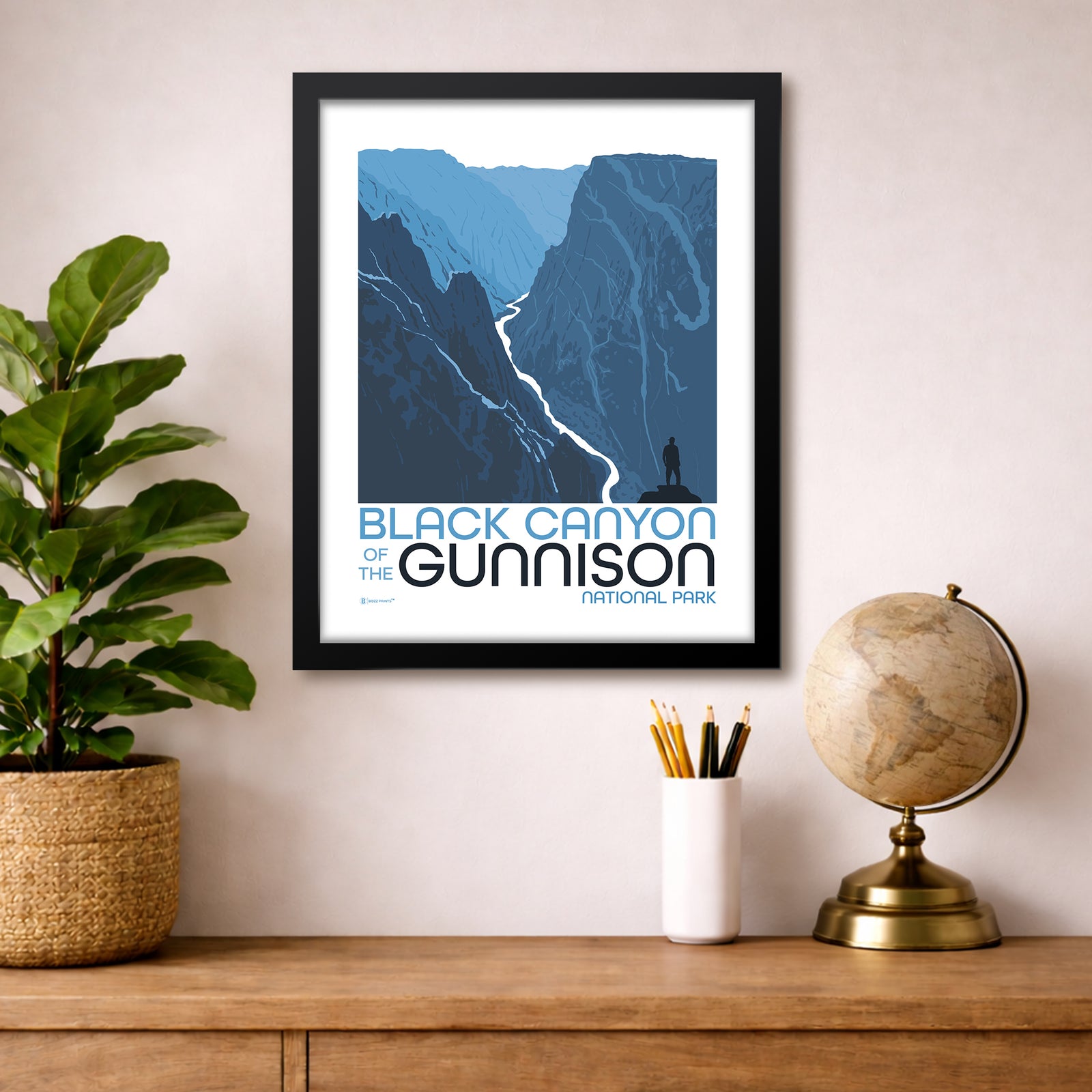 Black Canyon of The Gunnison National Park Painted Wall Print