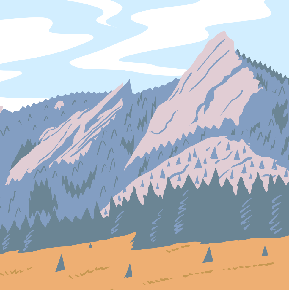 Boulder Flatirons Print