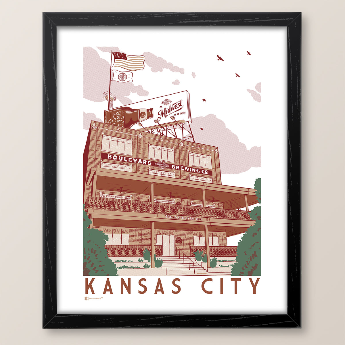 Boulevard Beer Hall Print