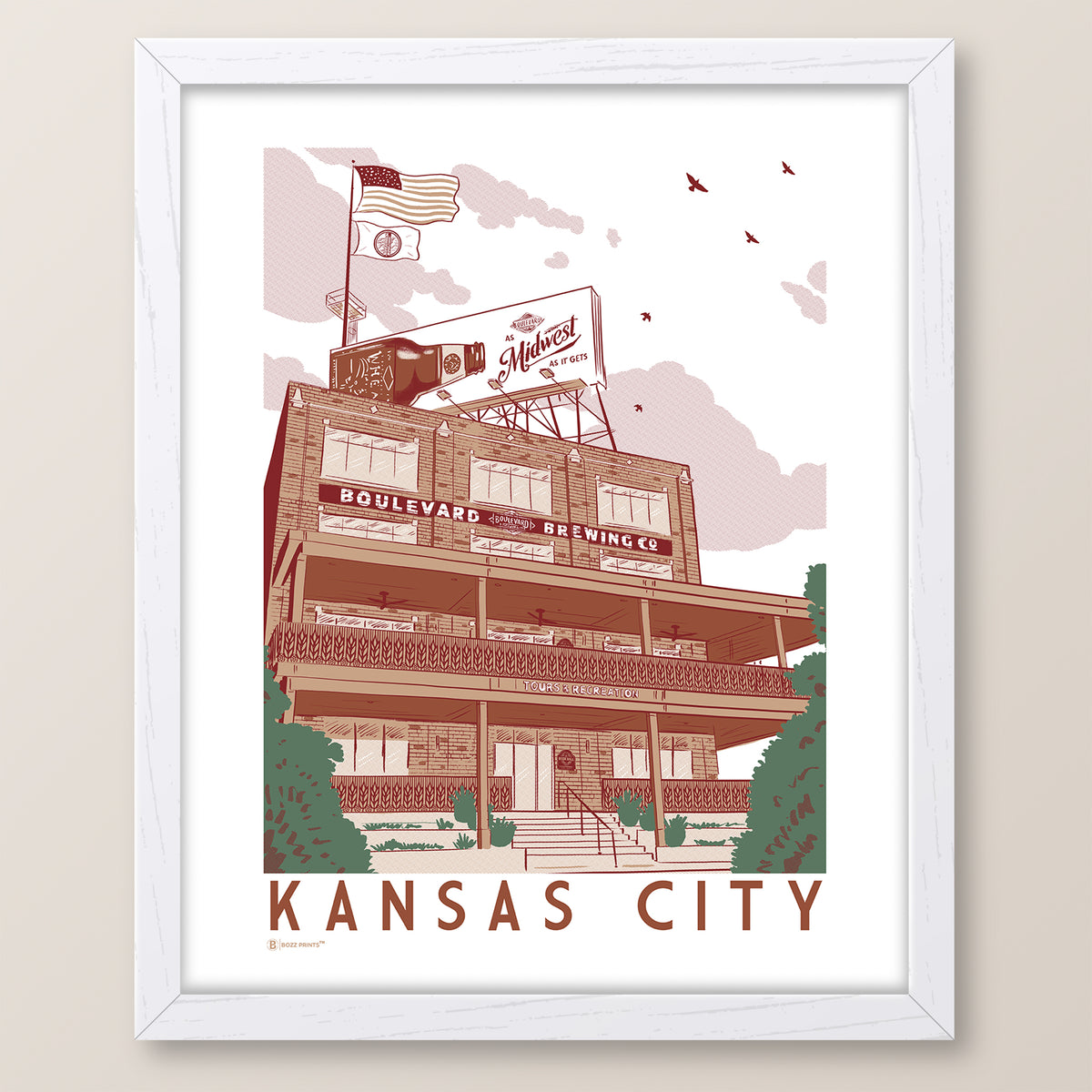 Boulevard Beer Hall Print