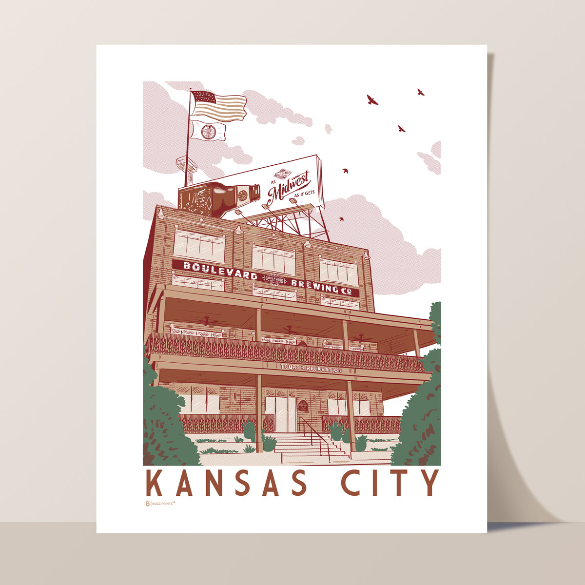 Boulevard Beer Hall Print