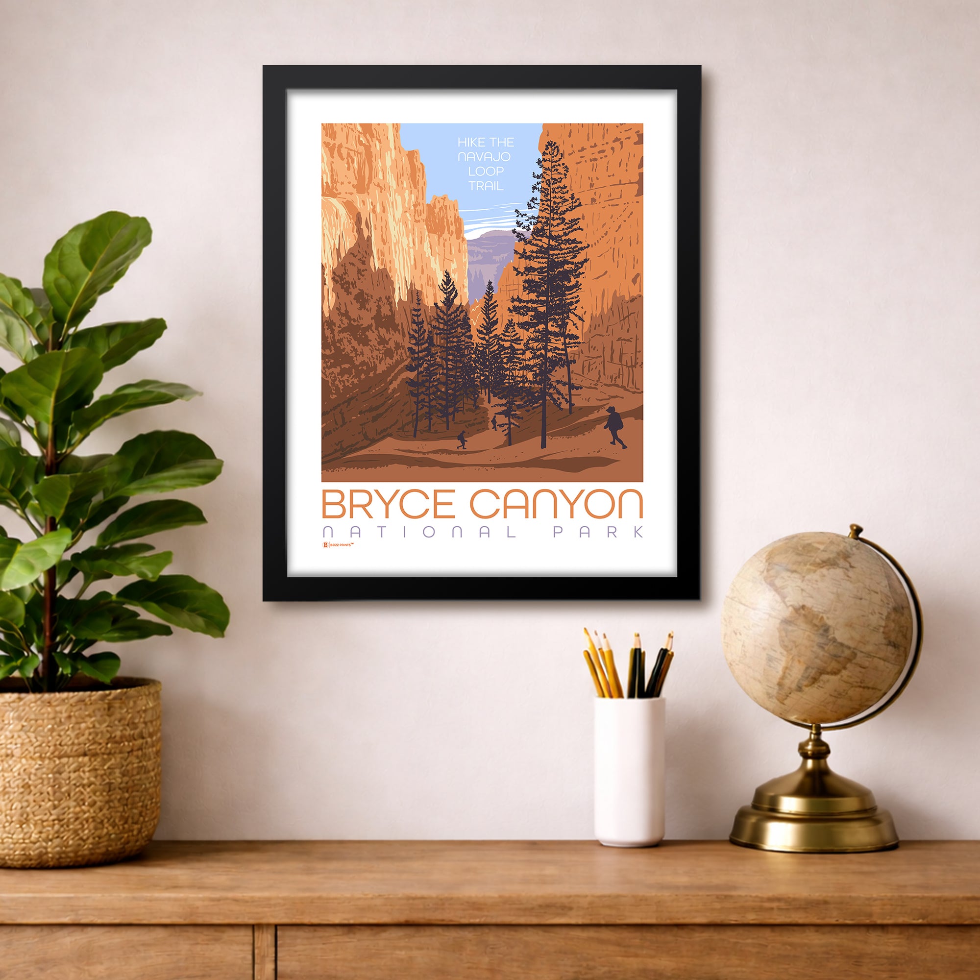 Bryce Canyon National Park Navajo Trail Loop Utah Art Print - Bozz