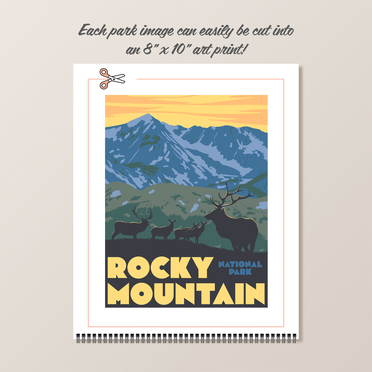 2026 National Parks Illustrated Wall Calendar