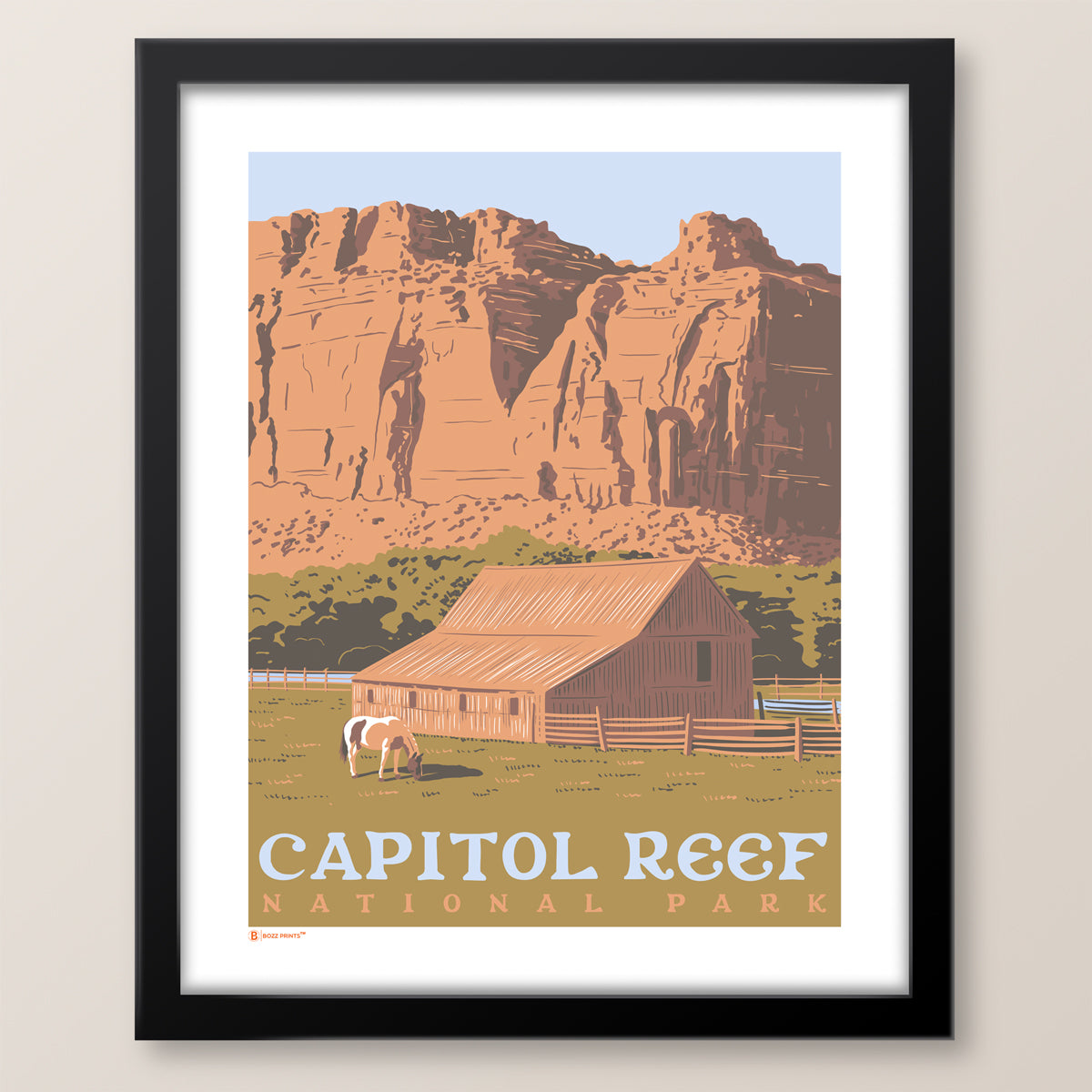 Capitol Reef National Park Fruita Barn Print