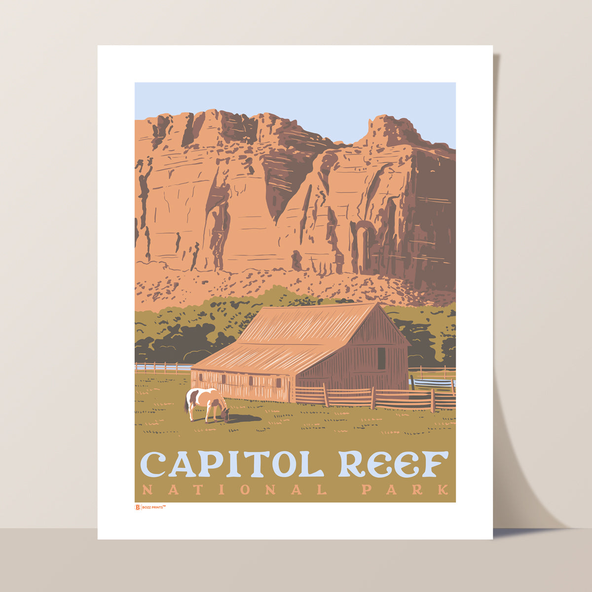 Capitol Reef National Park Fruita Barn Print