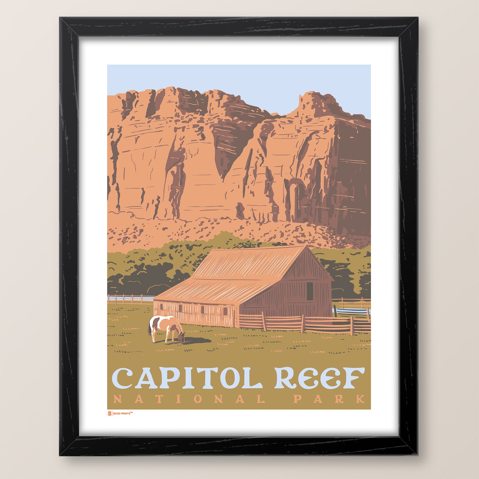 Capitol Reef National Park Fruita Barn Print