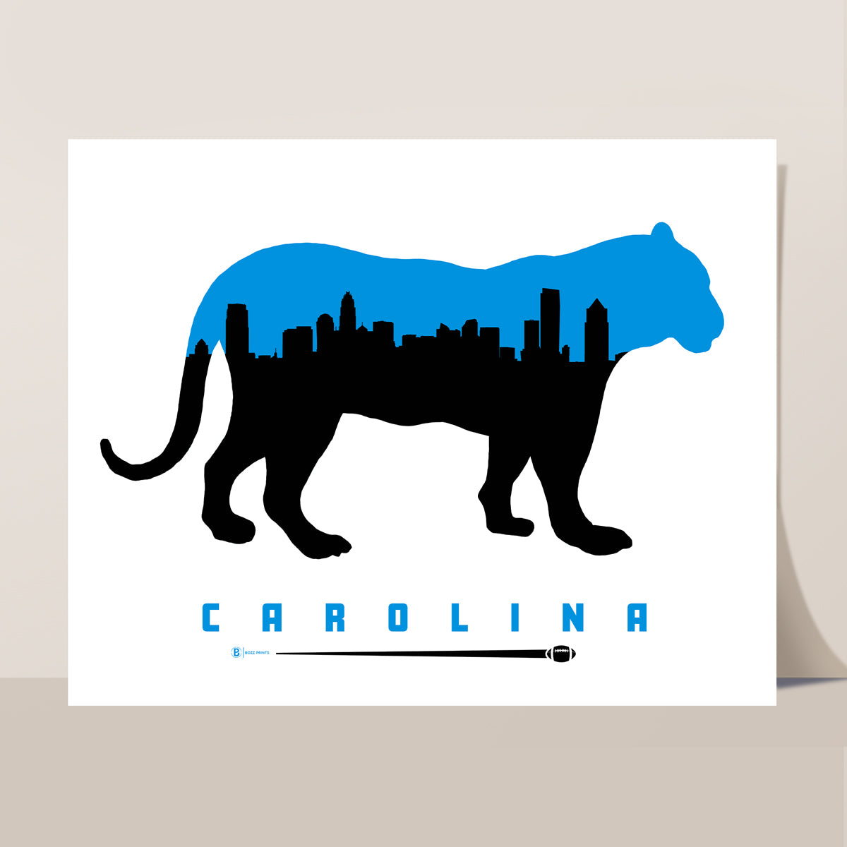Carolina Football Print