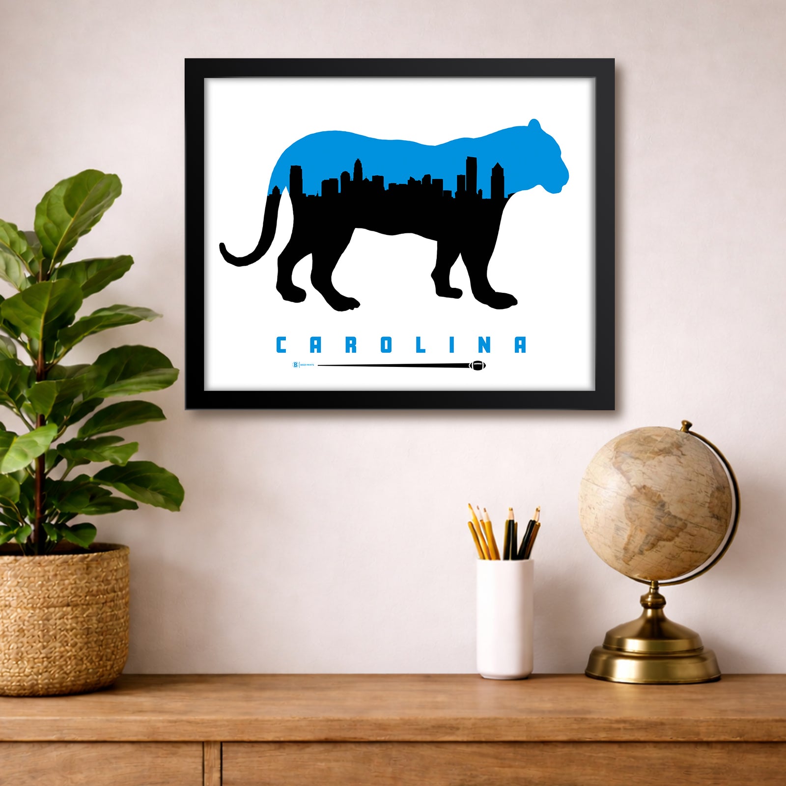 Carolina Football Print