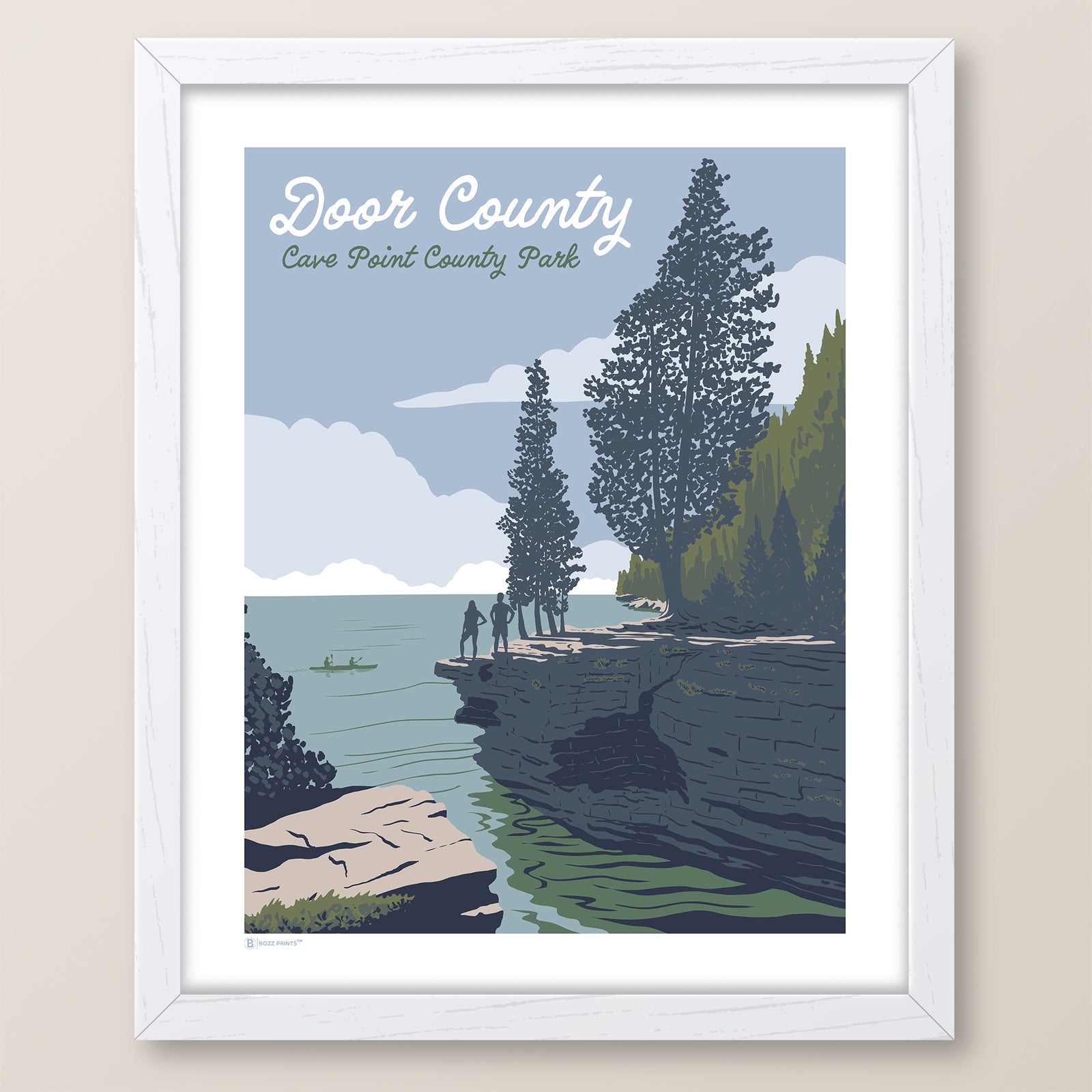 Door County Wisconsin Cave Point Print