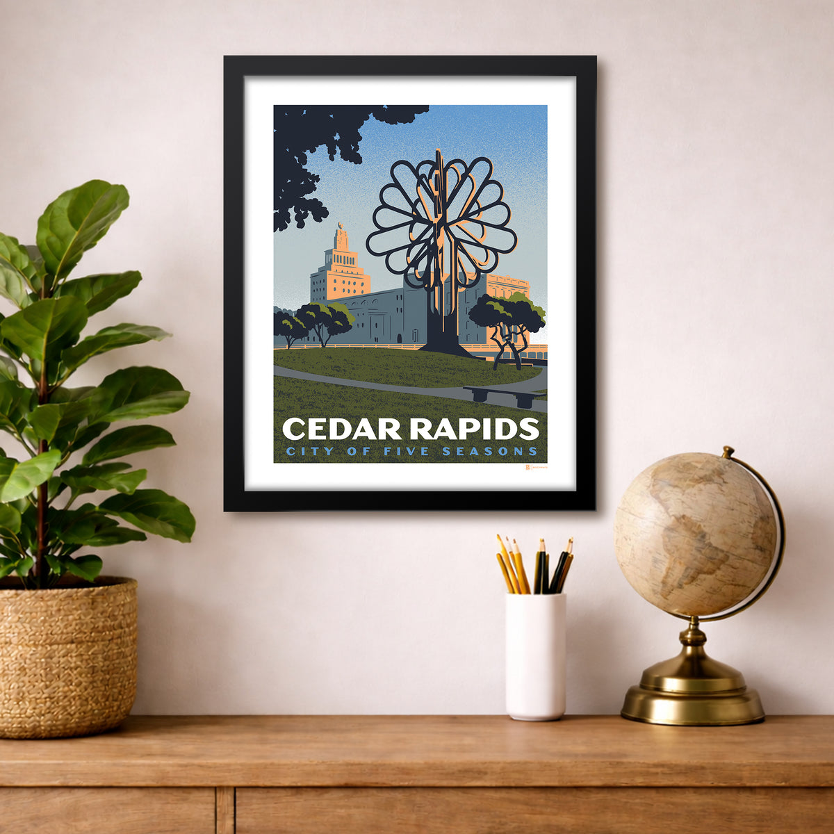 Downtown Cedar Rapids Iowa Print