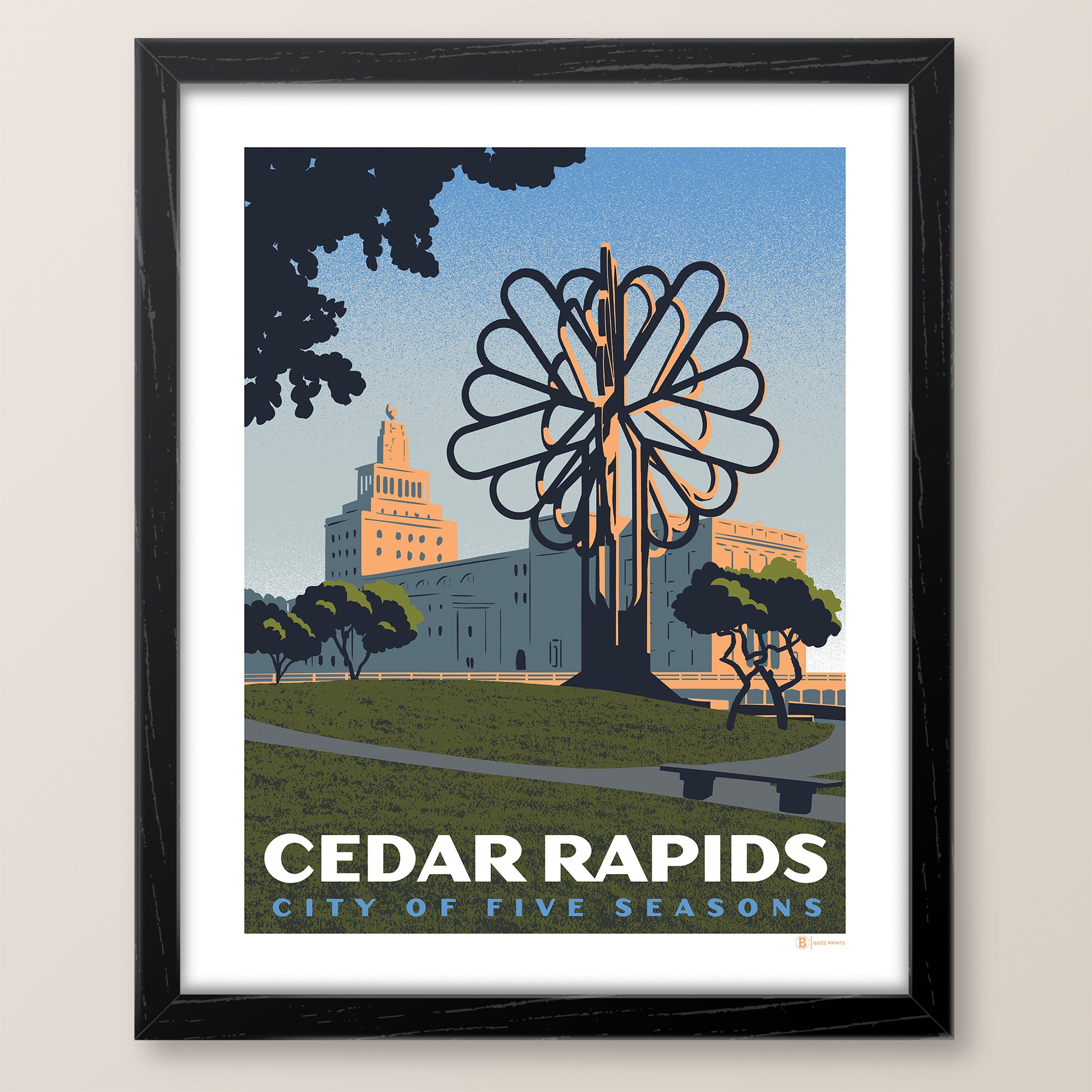 Downtown Cedar Rapids Art Print - Bozz Prints