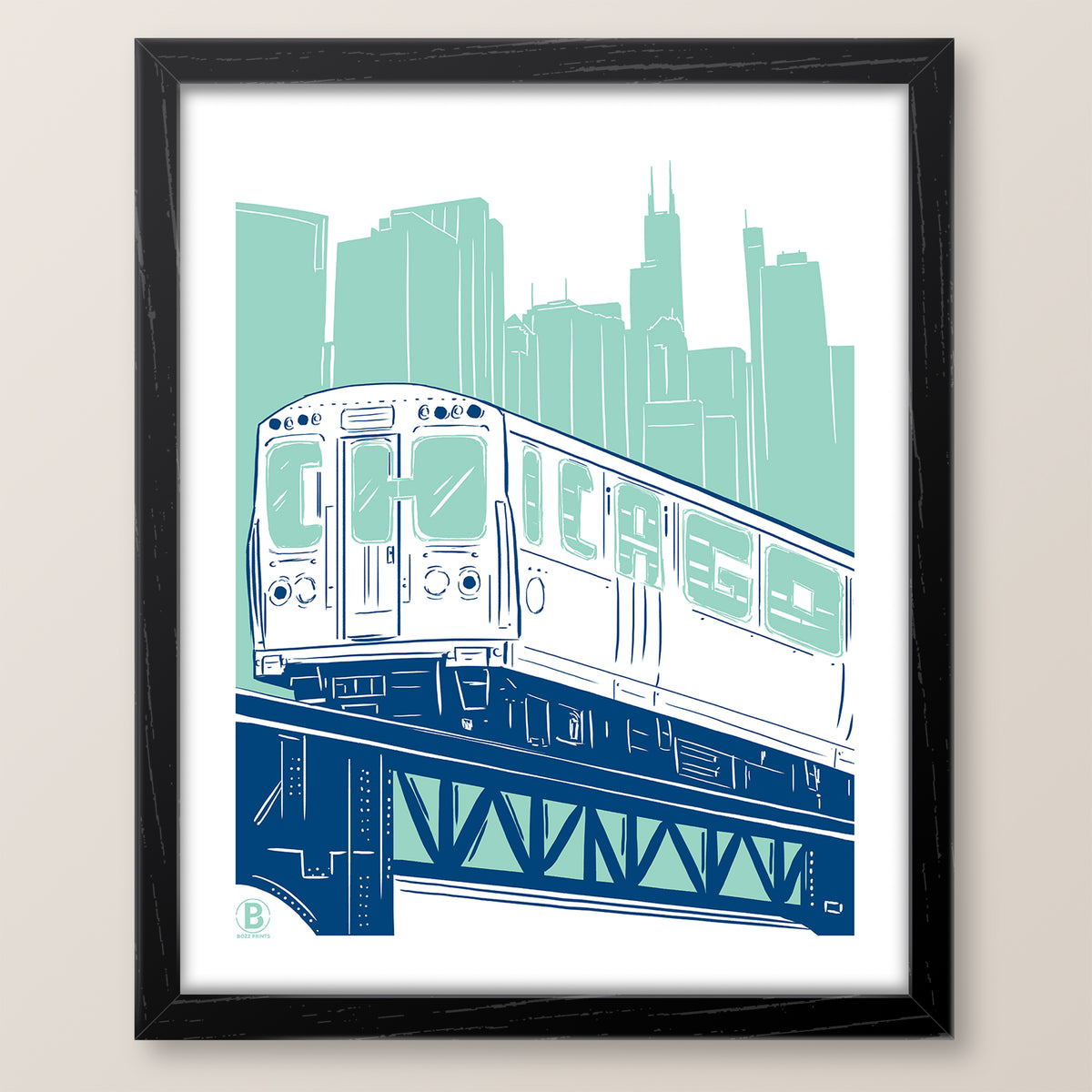 Chicago L Train Print