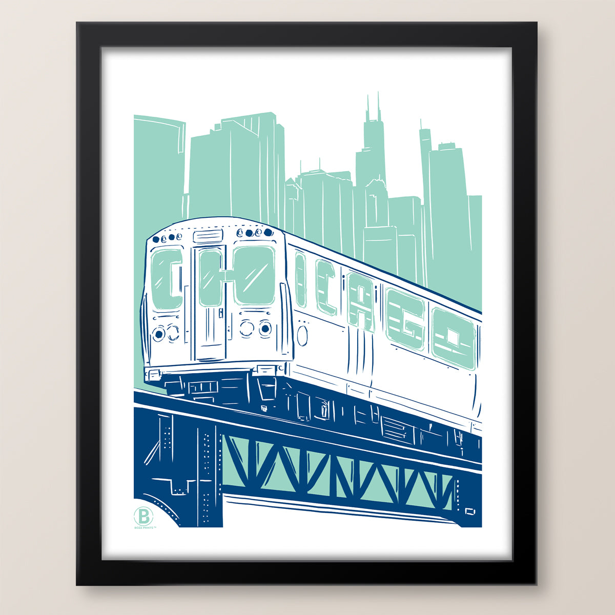 Chicago L Train Print