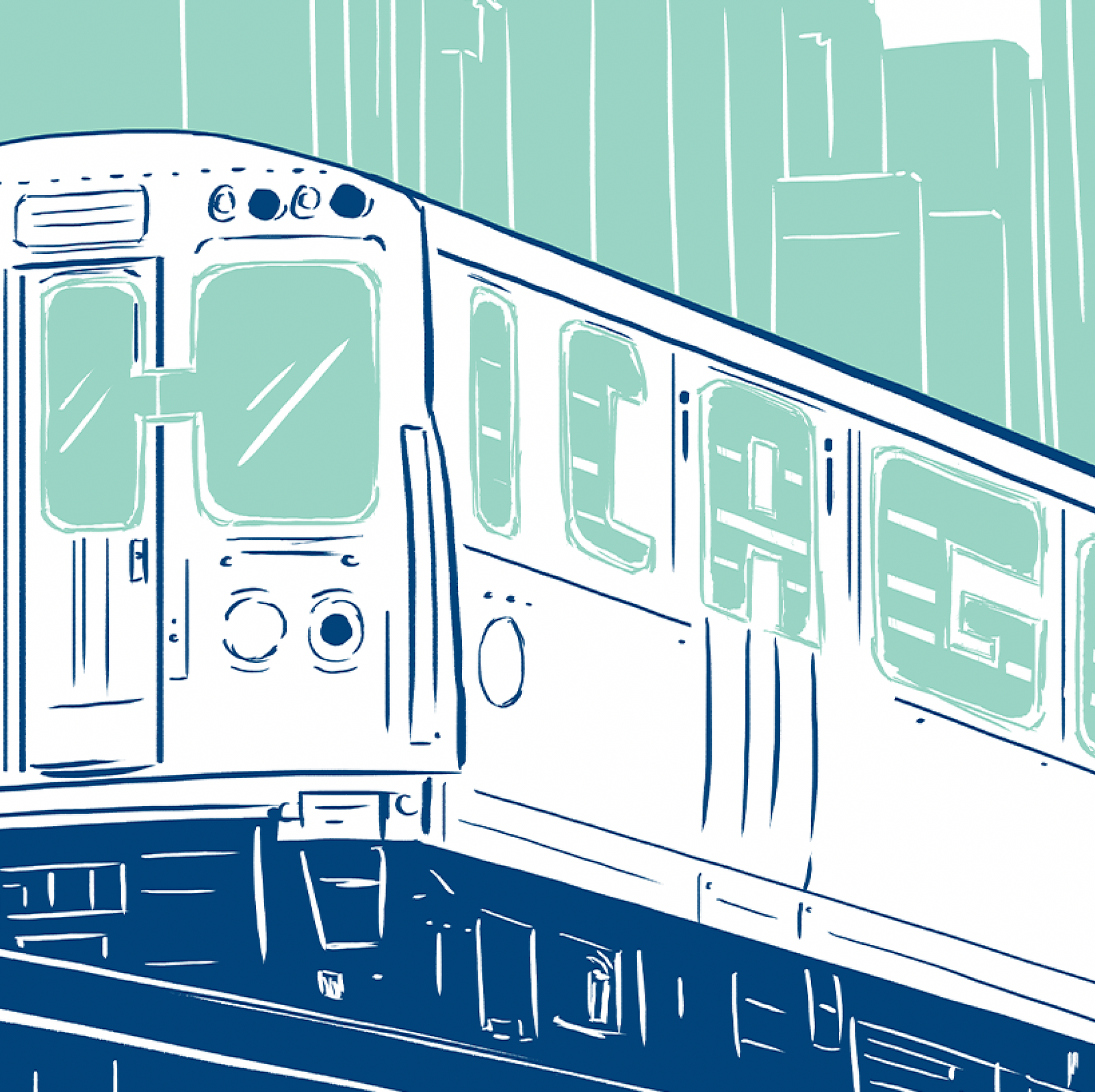Chicago L Train Print