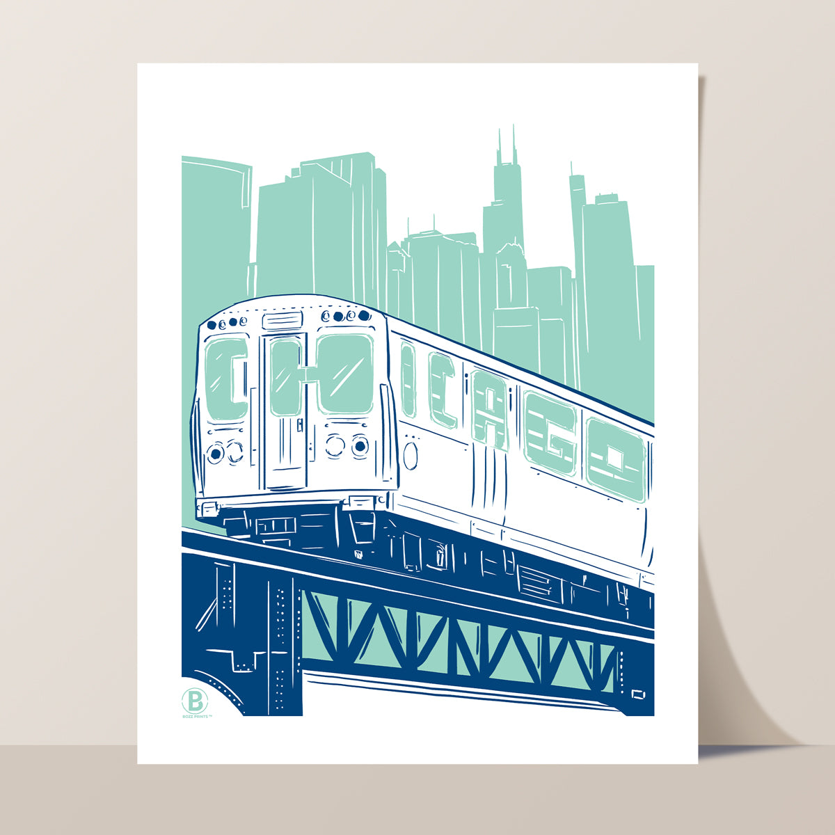 Chicago L Train Print
