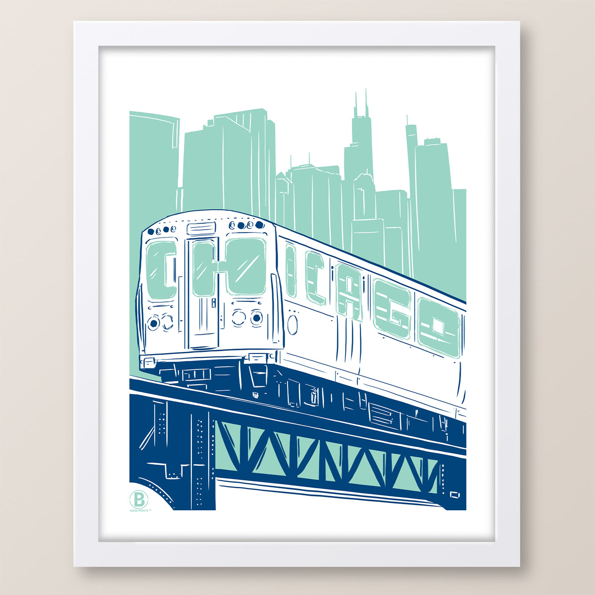 Chicago L Train Print