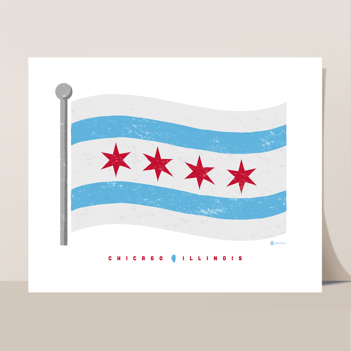 Chicago Flag Print