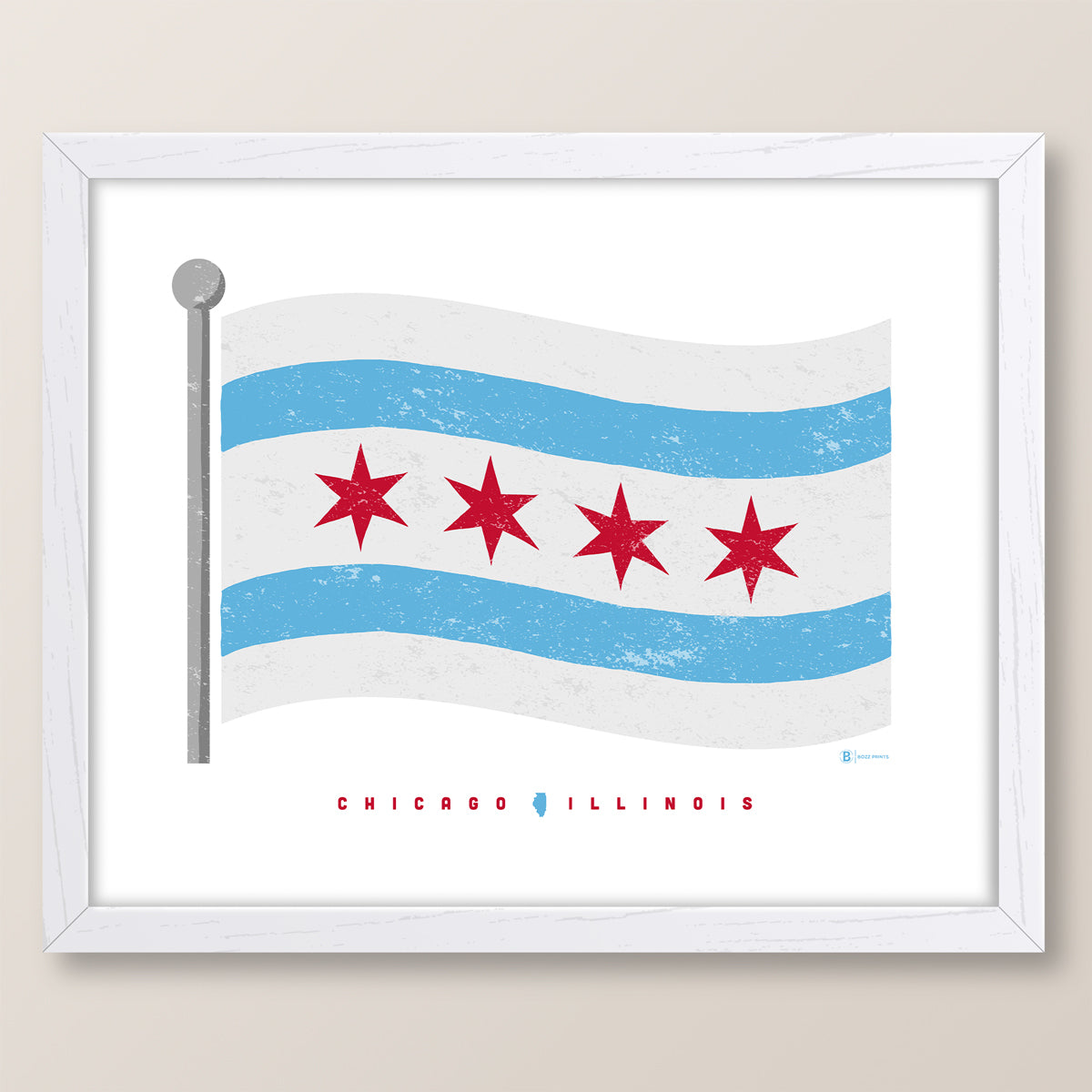 Chicago Flag Print