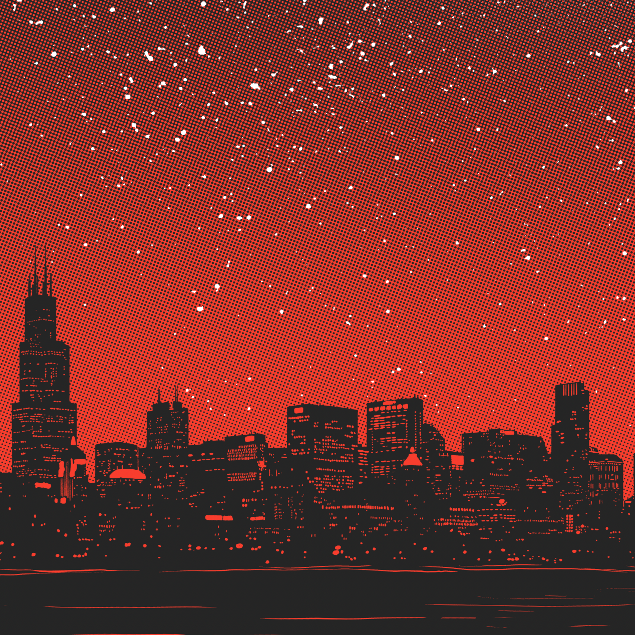 Chicago Moon Print